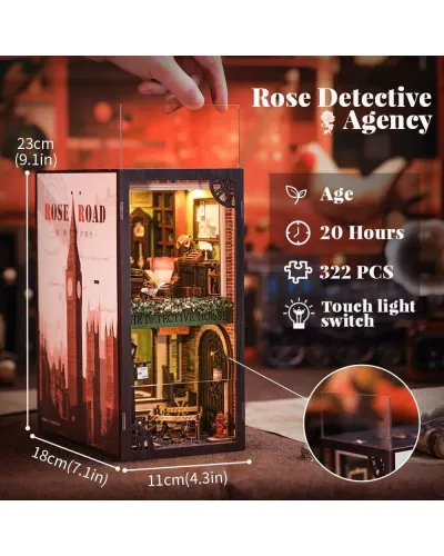 Puzzle 3D, Cotor de carte DIY, Rose Detective Agency, Cutebee, 332 piese