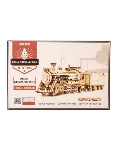 Puzzle 3D Prime Steam Express, ROKR, Lemn, 308 piese