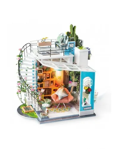 Puzzle 3D Minicasuta de papusi Dora's Loft DIY, RoLife, 171 piese