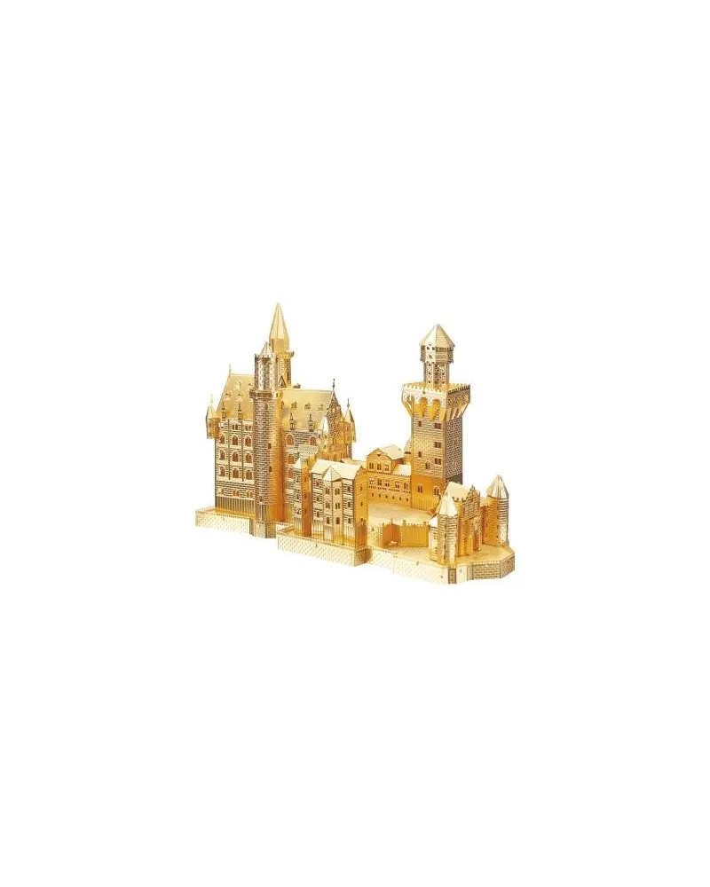 Puzzle 3D Piececool, Castelul Neuschwanstein auriu, Metal, 64 piese