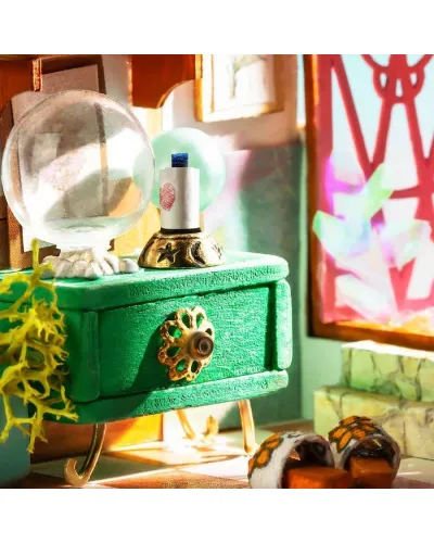 Puzzle 3D Minicasuta de papusi Casa cu Flori DIY, RoLife, 193 piese