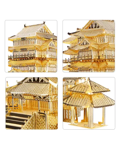 Puzzle 3D Piececool, Pavilionul Tengwang, Metal, 106 piese