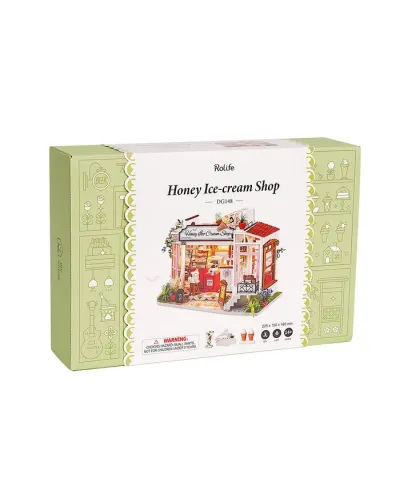 Puzzle 3D Minicasuta Honey Ice-cream Shop, RoLife, 70 piese, DG148