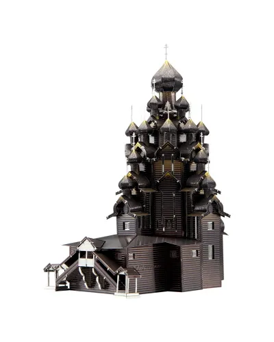 Puzzle 3D Piececool, Biserica Transfigurarii Kizhi, Metal, 220 piese