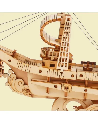 Puzzle 3D , Sailing Ship, Lemn, ROKR, 118 piese