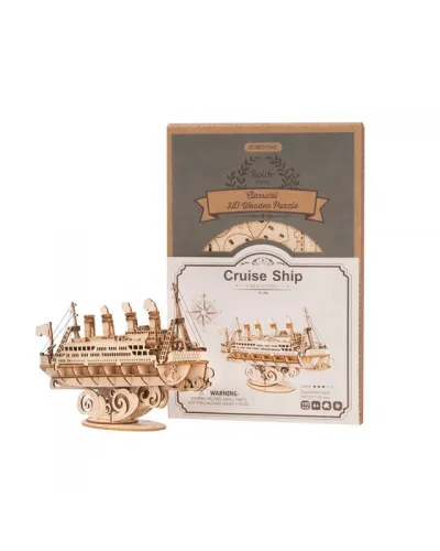 Puzzle 3D , Cruise Ship, Lemn, ROKR, 145 piese