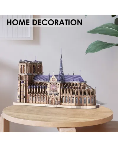 Puzzle 3D Piececool, Notre-Dame de Paris, Metal, 382 piese