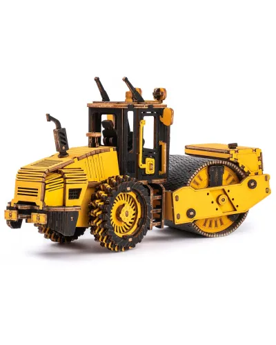 Puzzle 3D Masina de turnat asfalt, ROKR, Lemn, 225 piese