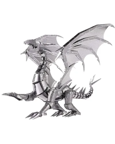 Puzzle 3D Piececool, Dragonul argintiu, Metal, 115 piese