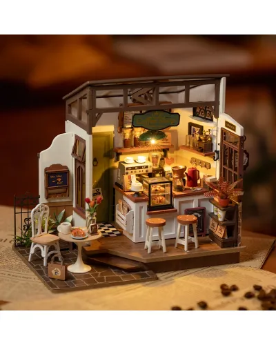 Puzzle 3D, Minicasuta DIY, Coffee Shop, Rolife, 183 piese