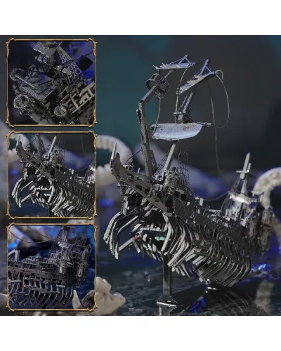Puzzle 3D Piececool, Corabia Abyssal Ghoste, Metal, 363 piese,