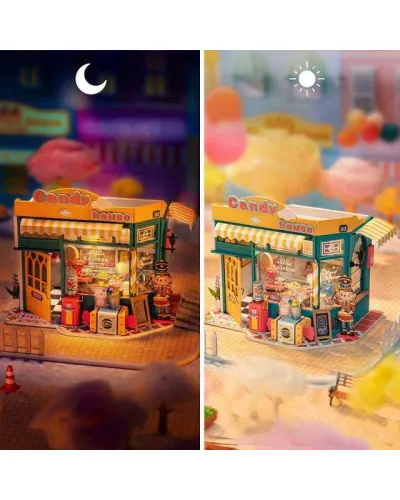 Puzzle 3D, Casuta DIY, Rainbow Candy House, RoLife, 179 piese